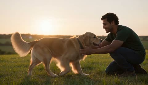 AI-created pet story: Golden retriever reunion